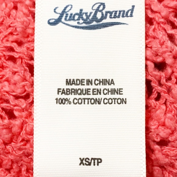 Lucky Brand Jane Pullover Crocheted Scoop Neck Cotton Sweater Loose Knit Design - Picture 8 of 9